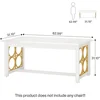 Computer Desk 55" Large Office Desk Storage Cabinet，Drawers Farmhouse  Long Monitor Stand Reversible Desk Power Outlets 6