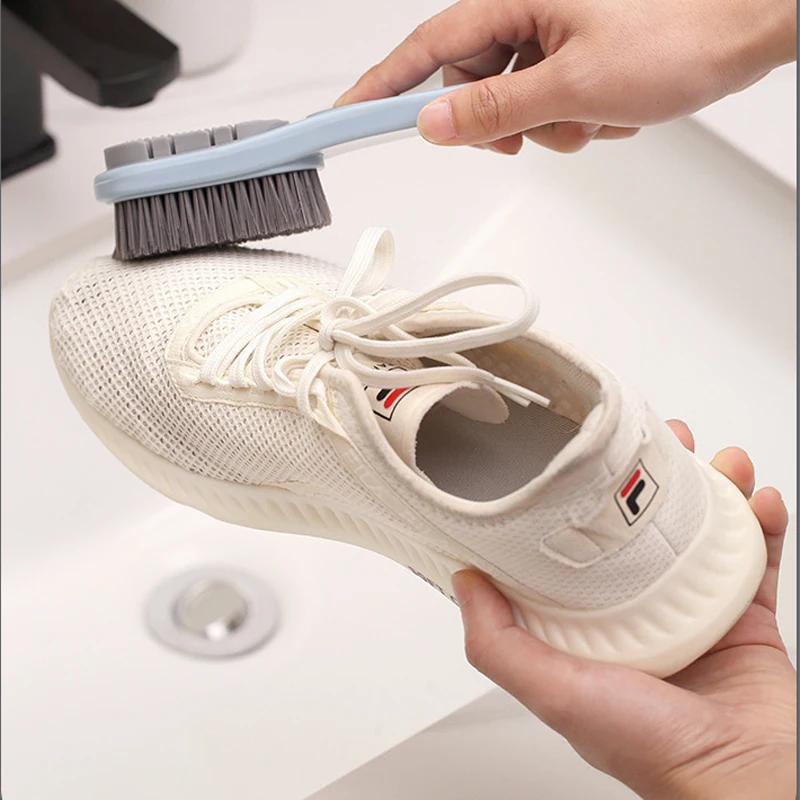 Double-sided Rubber Shoe Brush Soft Bristles Clothes Shoe Brushes Care Specialized Brush Waterproof Dirt Removal Cleaning Tool 3