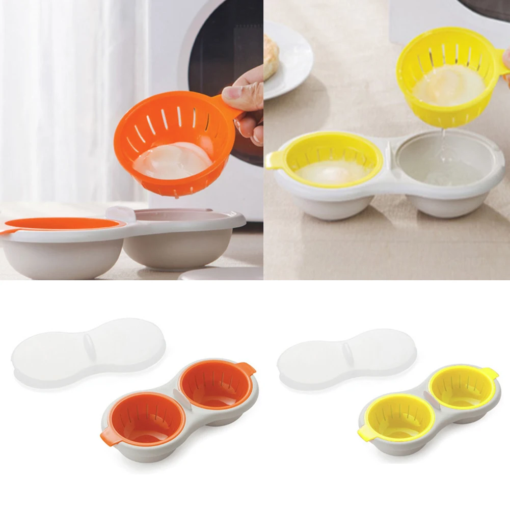 2Pcs New Healthly Microwave Egg Cooker Boiler Maker Mini Portable Quick Egg  Cooking Cup Steamed Kitchen Tools For Breakfast - AliExpress
