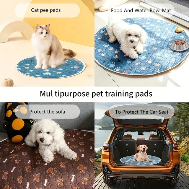 1pcs Cute Waterproof Pet Pee Pad Washable Puppy Training Pad Mat Reusable Anti-Slip Pee Pad Blanket Absorbent Diaper for Dog Cat 6