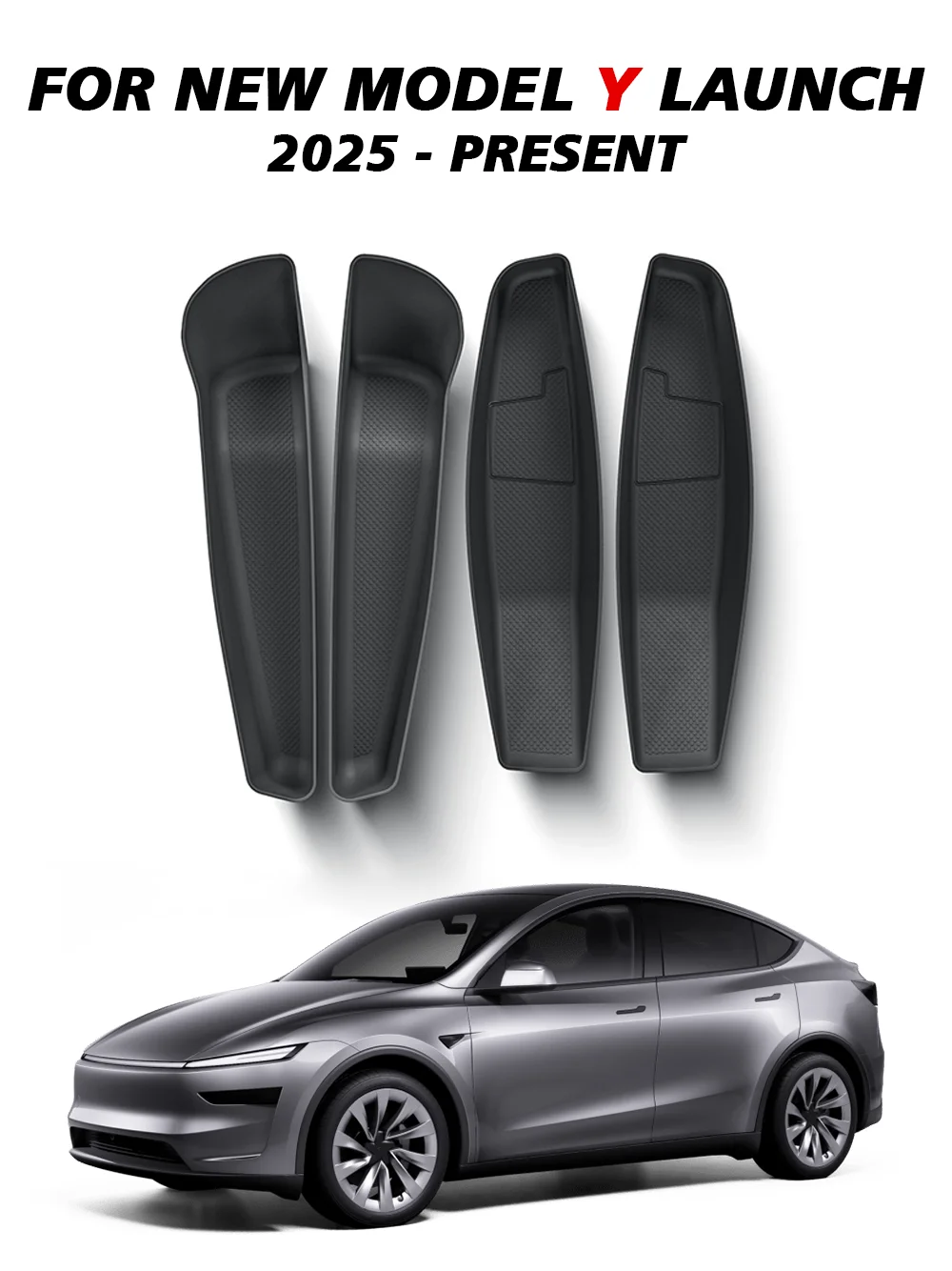 For Tesla Model Y 2025 Launch Juniper Car Door Side Storage Box Front Rear TPE D
