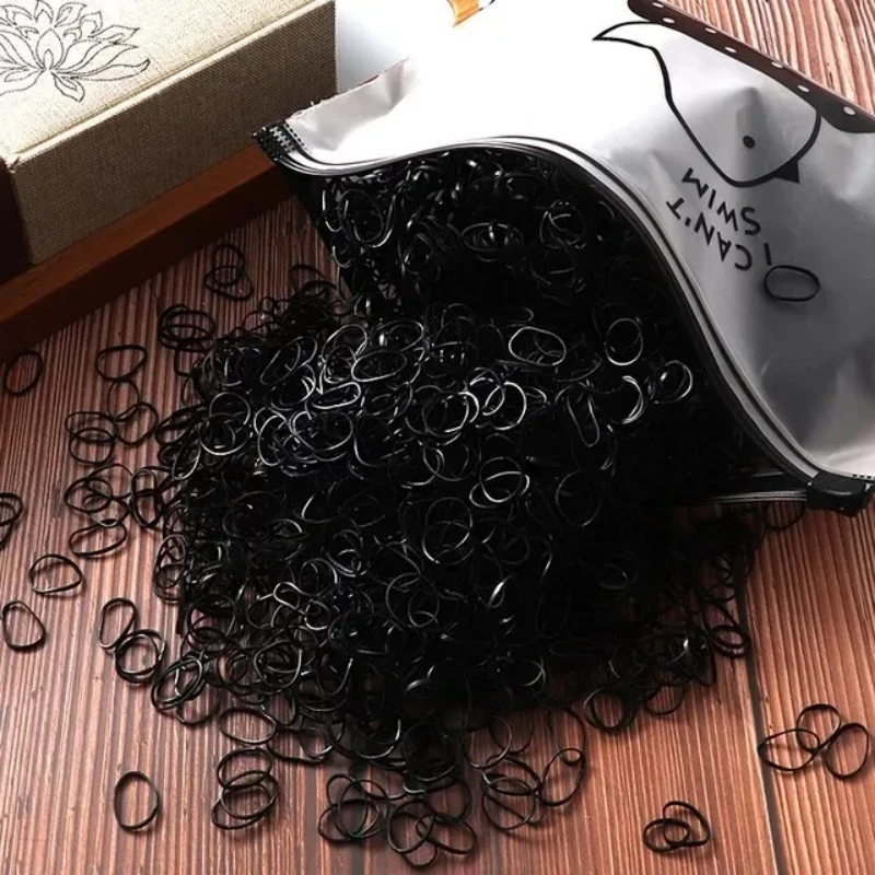 Girls Colorful Small Disposable Rubber Bands Gum for Ponytail Holder Elastic Hair Bands Fashion Hair Accessories 1000pcs