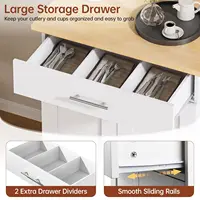 Kitchen Island Cart with Storage, Small Kitchen Island on Wheels with Large Drawer, Adjustable Shelf & Towel Rack,, Customized 3