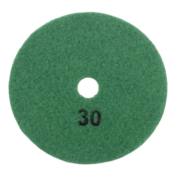 4-Inch Diamond Polishing Pads for Wet/Dry Sanding and Grinding - Granite, Stone, Concrete, Marble - 100mm Hook & Loop Backed