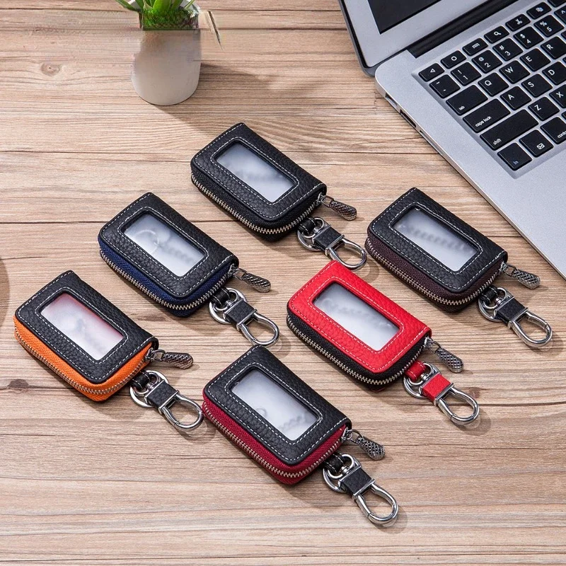 

Universal Key Bag Men's Waist Hanging Simple Leather New First Layer Cowhide Car Key Bag Simple Fashion