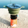 2.5L Silicone Folding Kettle Camping Teapot Portable Coffee Tea Cooking Pot Mini Boiling Water Pot for Outdoor Picnic Tableware 1