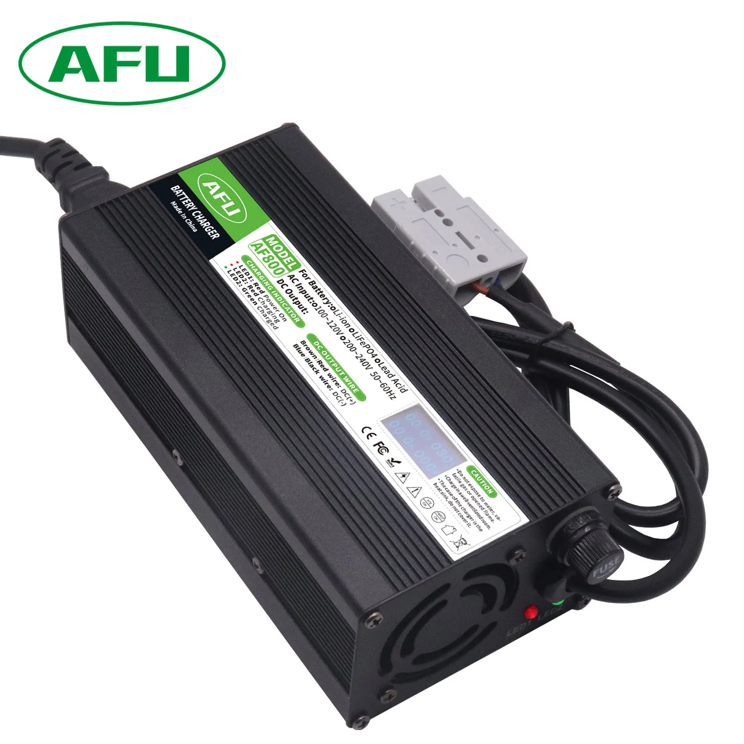 79.8V 8A 리튬 배터리 충전기 19S 70.3V 리튬 이온 배터리용 OLED 디스플레이가 있는 고출력 스마트 고속 충전