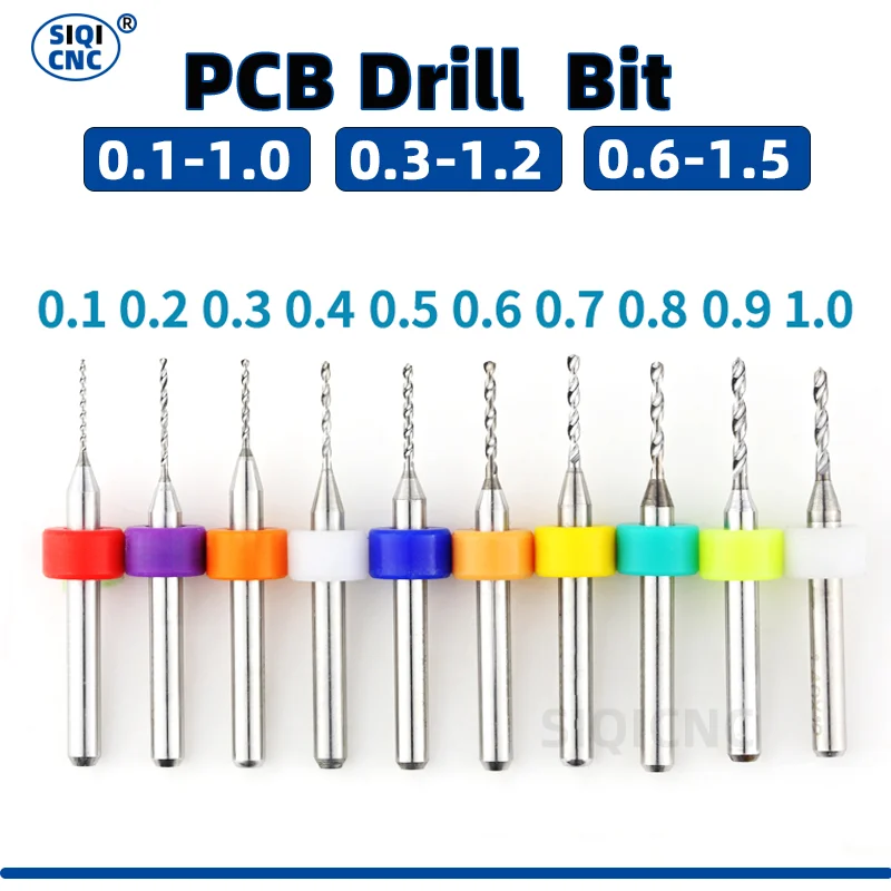 Carbide Micro Drill Bits Mini CNC Drilling Bit Set Print Circuit Board
