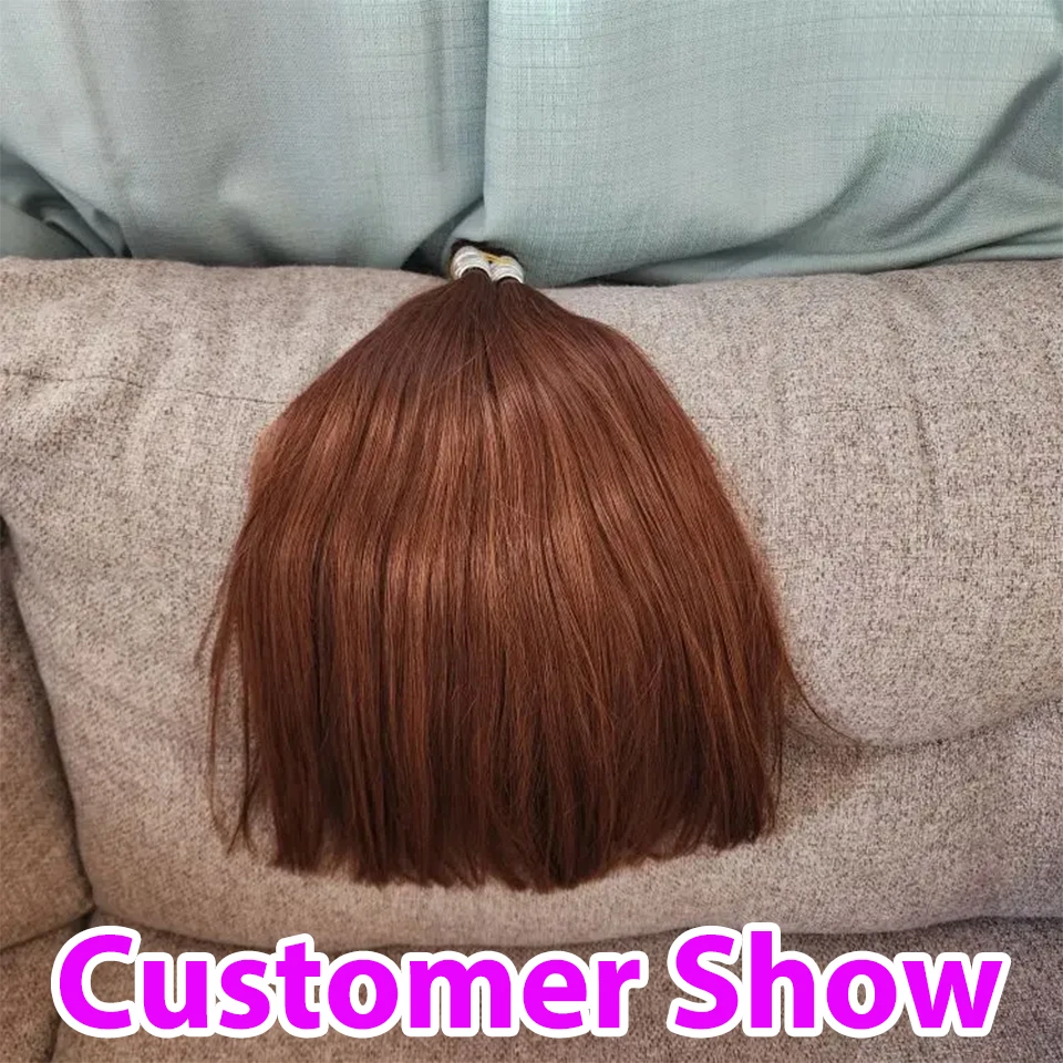 613 Human Hair Bulk No Weft Vietnamese Hair Virgin Remy Straight Hair Bulk 100g 100% 99j Red Real Natural Hair Extension Grey