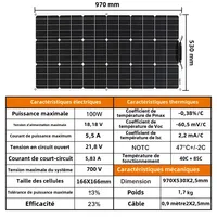 Panneau solaire Flexible 12V, 600W 100W 200W 300W 400W 500W, pliable, étanche, monocristallin, meilleur panneau solaire, chine pour bateau RV 4