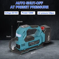Pompe à air électrique sans fil pour pneus de vélo de voiture, gonfleur IkPortable, compresseur d'air pour batterie Makita 18V 6