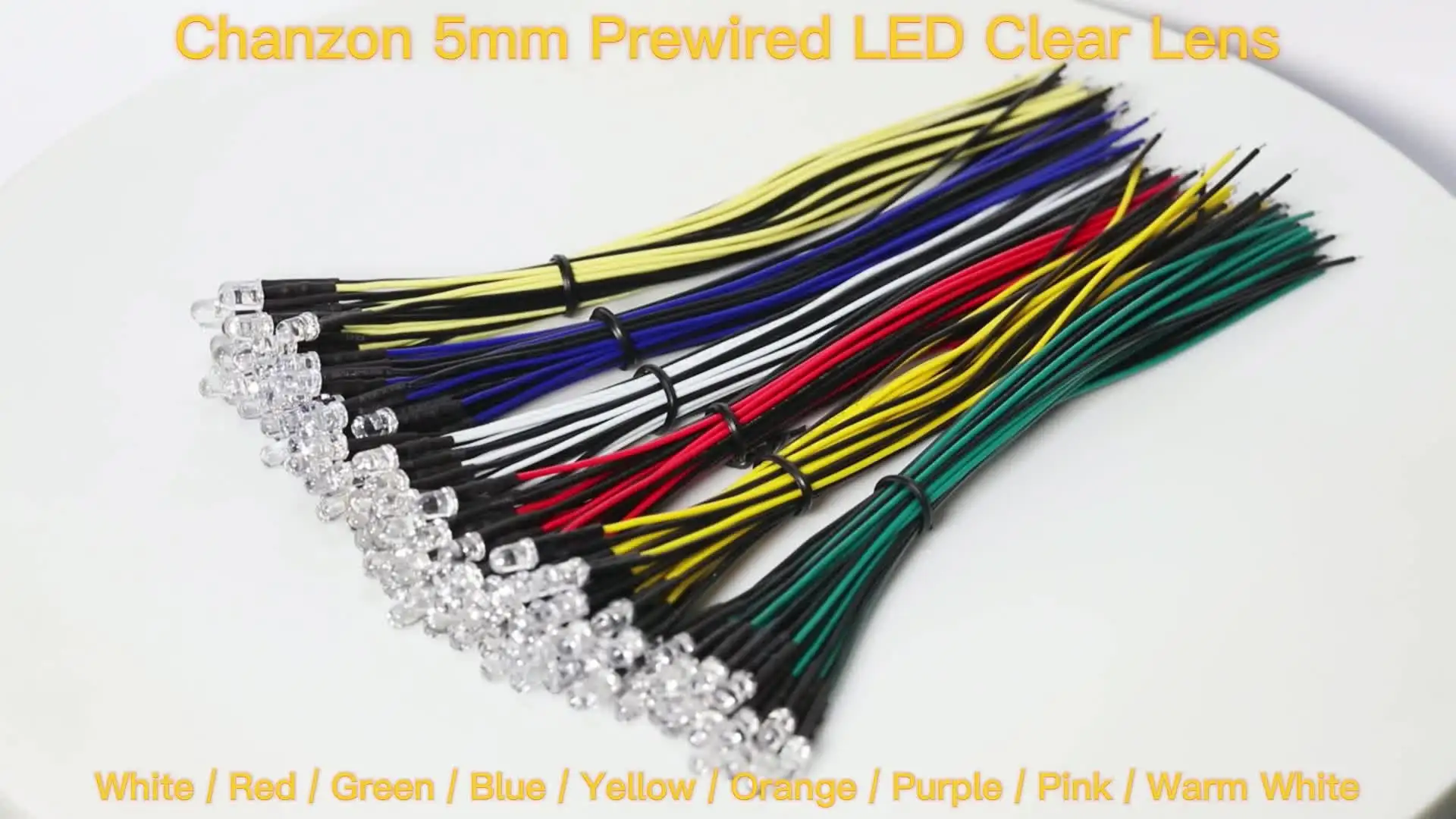 100 LED 5mm Precablati 12V - Kit Con 5 Colori E Supporti Per Modellismo E Fai Da Te - Foto 3