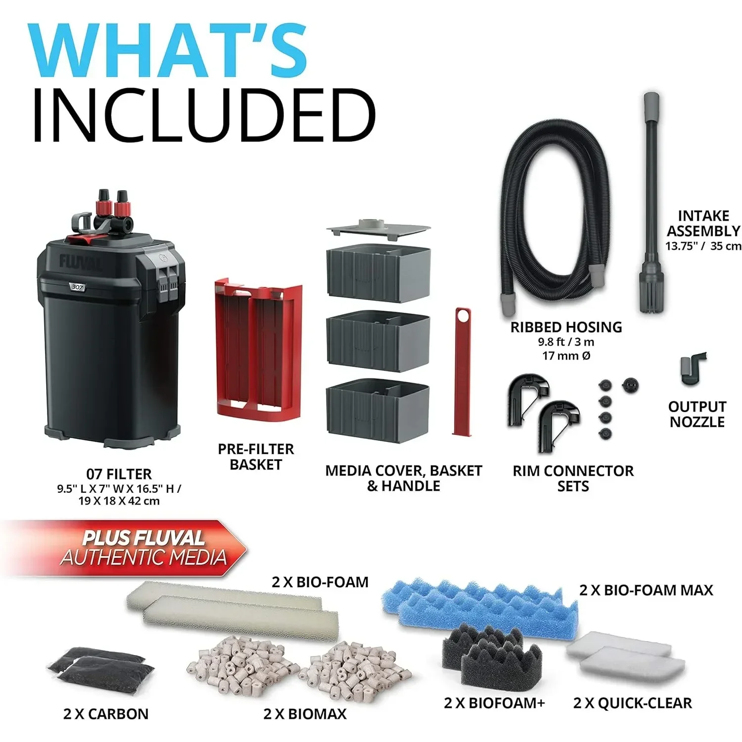 307 Perfomance Canister Filter-for Aquariums Up to 70 Gallons-Aquarium Canister Filter