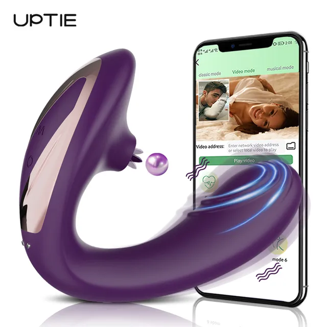 Powerful Bluetooth APP Vibrator Female with Tongue Licking Clitoris Stimulator G Spot Massager Adult Goods Sex Toys for Women Powerful Bluetooth APP Vibrator Female with Tongue Licking Clitoris Stimulator G Spot Massager Adult Goods Sex
