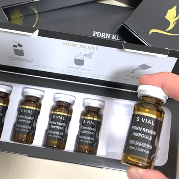 10ml Salmon PDRN Skin Booster Ampoule Essence Set Skin Barrier Repair Hydrating Brightening Rejuvenating Facial Care