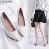 Nude Patent Leather Stiletto Single Shoes 2025 New Sexy Shallow Mouth Pointed Toe High Heels Career Work Shoes Party Pumps 4