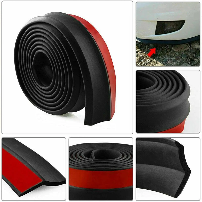 Universal Rubber Body Trim Strip for Car Bumper and Side Skirt Protection