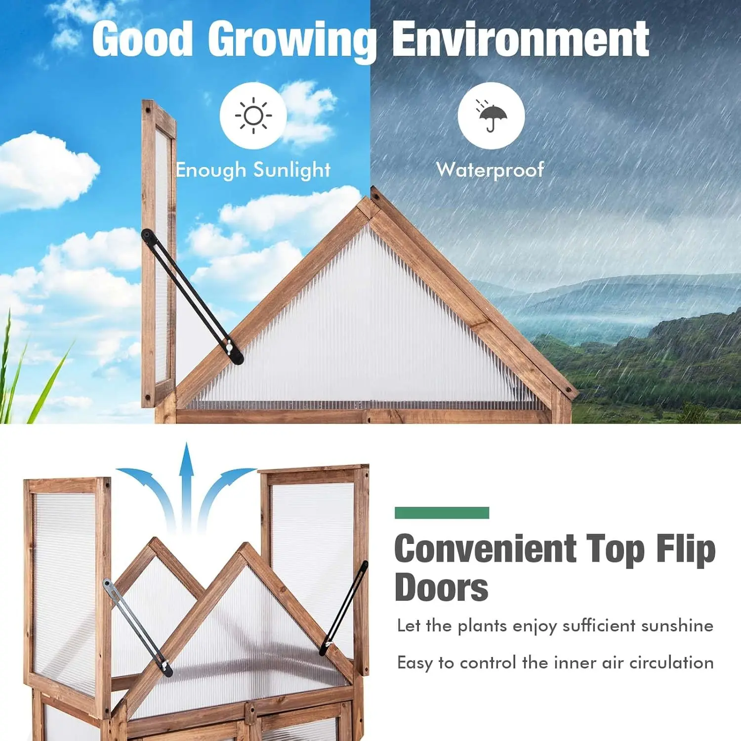 Giantex 3-Tier Garden Cold Frame 6