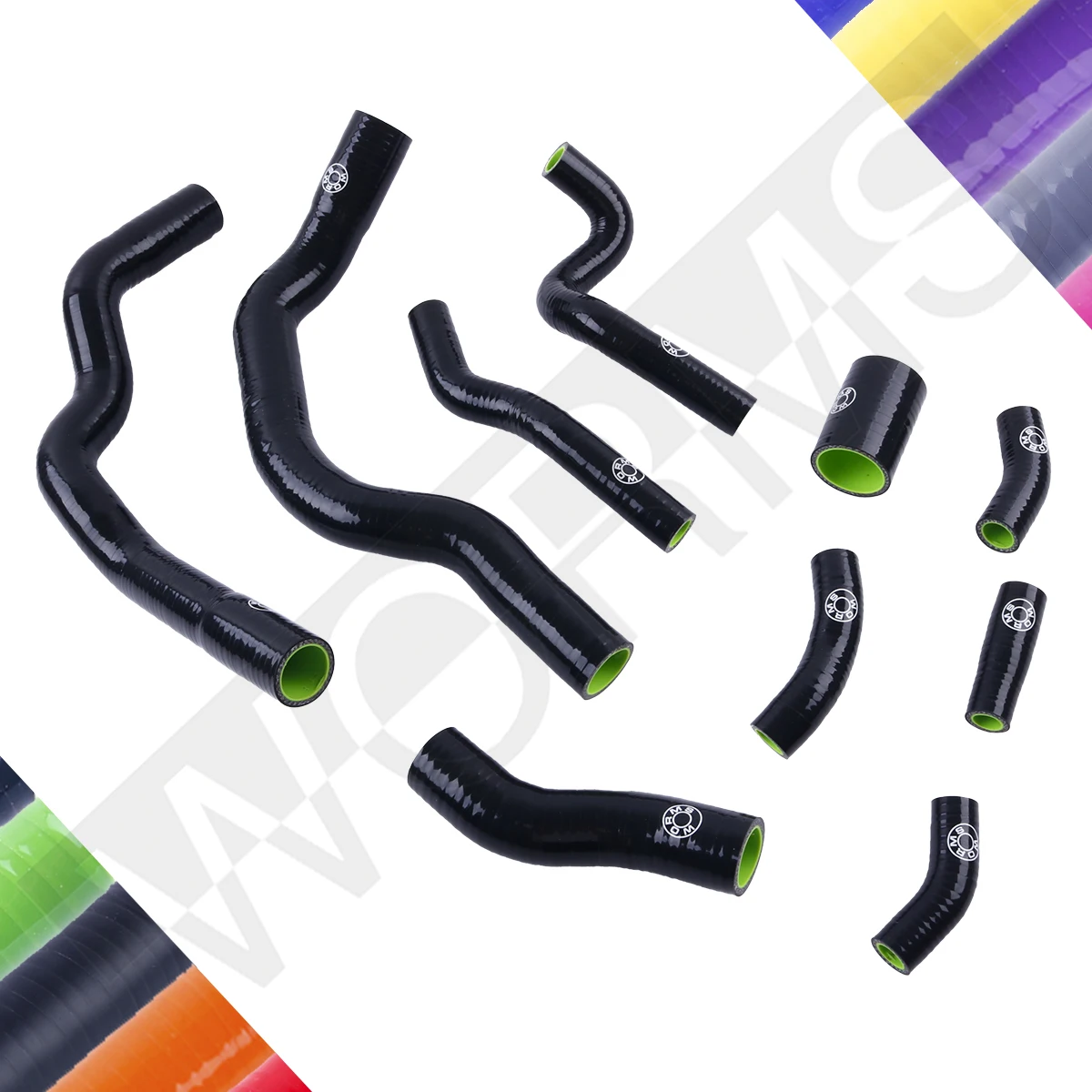 10-Piece Silicone Coolant Hose Kit For 2001-2007 Mini Cooper S (R52/R53) - Choose Your Color!
