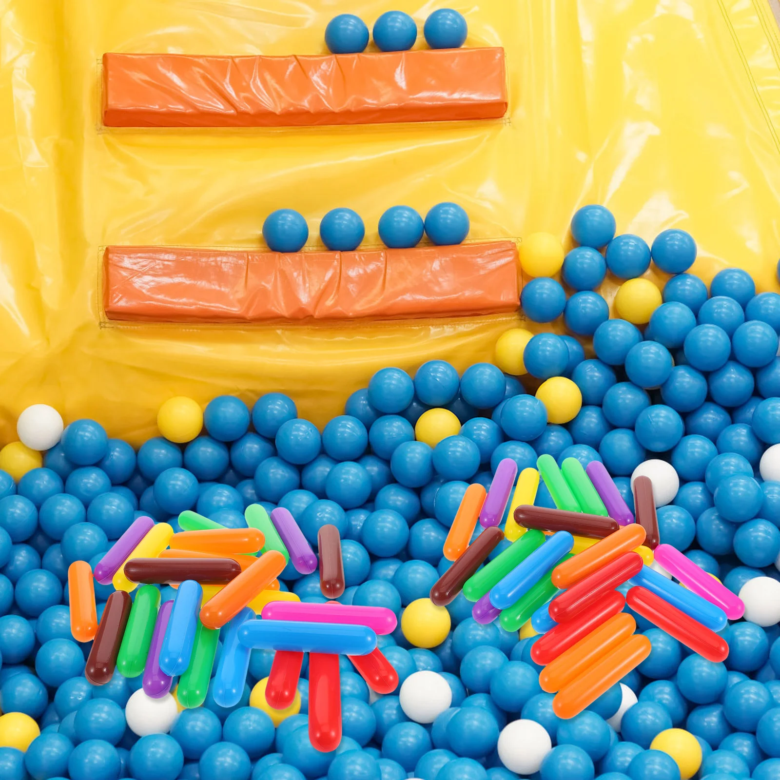 60 Pcs Strip Ocean Ball Kids Exercise Outdoor Kindergarten Toys Children's Play Balls Colored Beach Bouncy Supplies