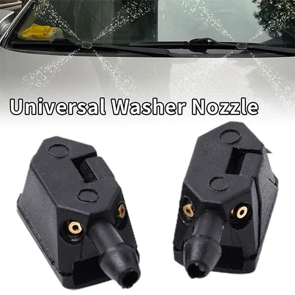Click&Fit Ugelli universali per lavavetri, confezione da 2, spruzzatori d'acqua regolabili, adatti alla maggior parte delle auto e dei camion