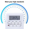 Eu Plug Timer Switch Energy Saving Week Hour Programmable Digital Timer 220V-240V 50Hz Garden Automatic Irrigation Timing Socket 3