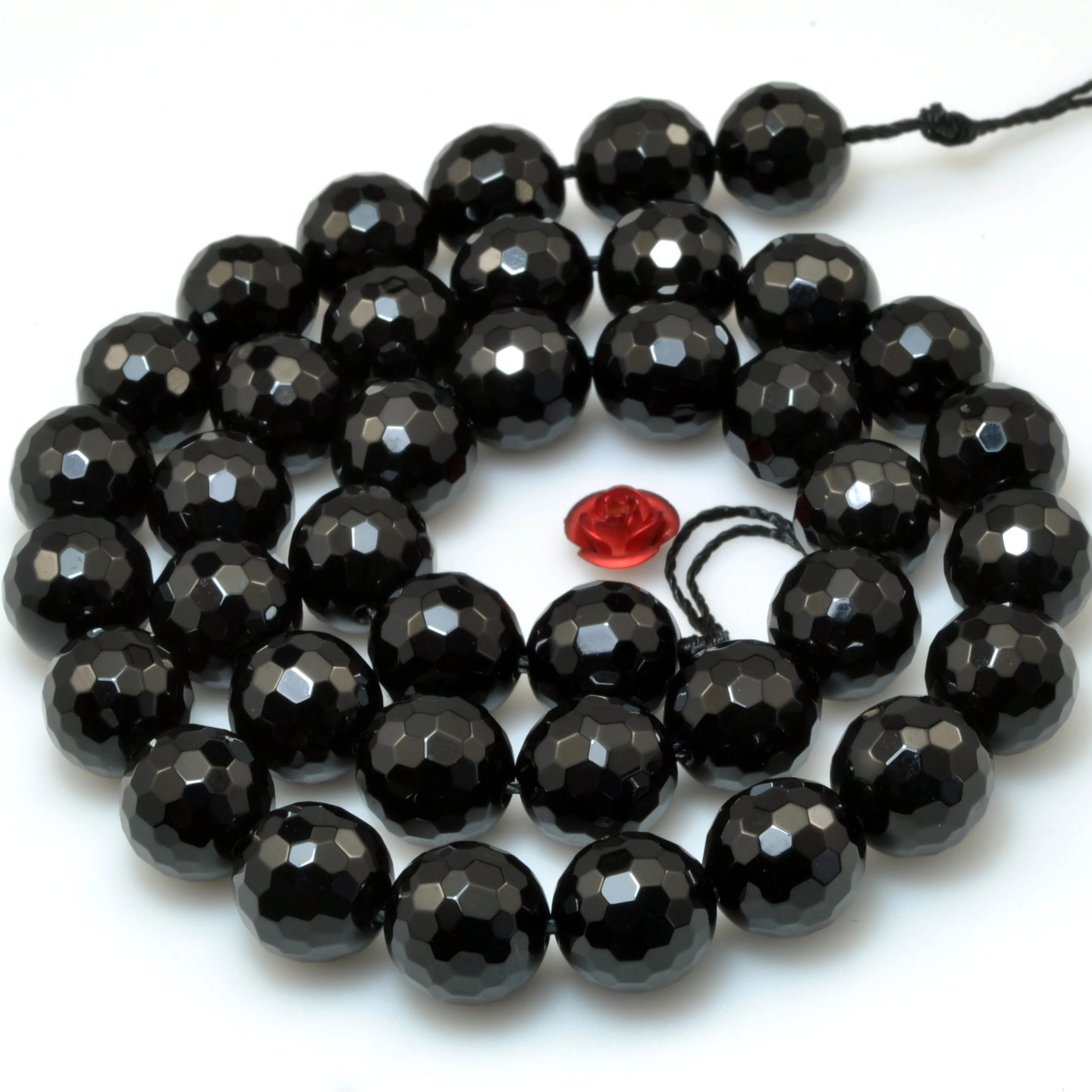 Perline In Onice Nero Opaco Naturale, 8 Mm, Circa 45 Pezzi, Foro 1 Mm, Per Creazione Gioielli Fai-da-te, Pietre Sfuse