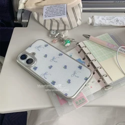 Summer Fresh Blueberry Ribbon Print Creative Phone Case - Korean Inspired Y2K Design - Galaxy S23 Ultra (Only case A)