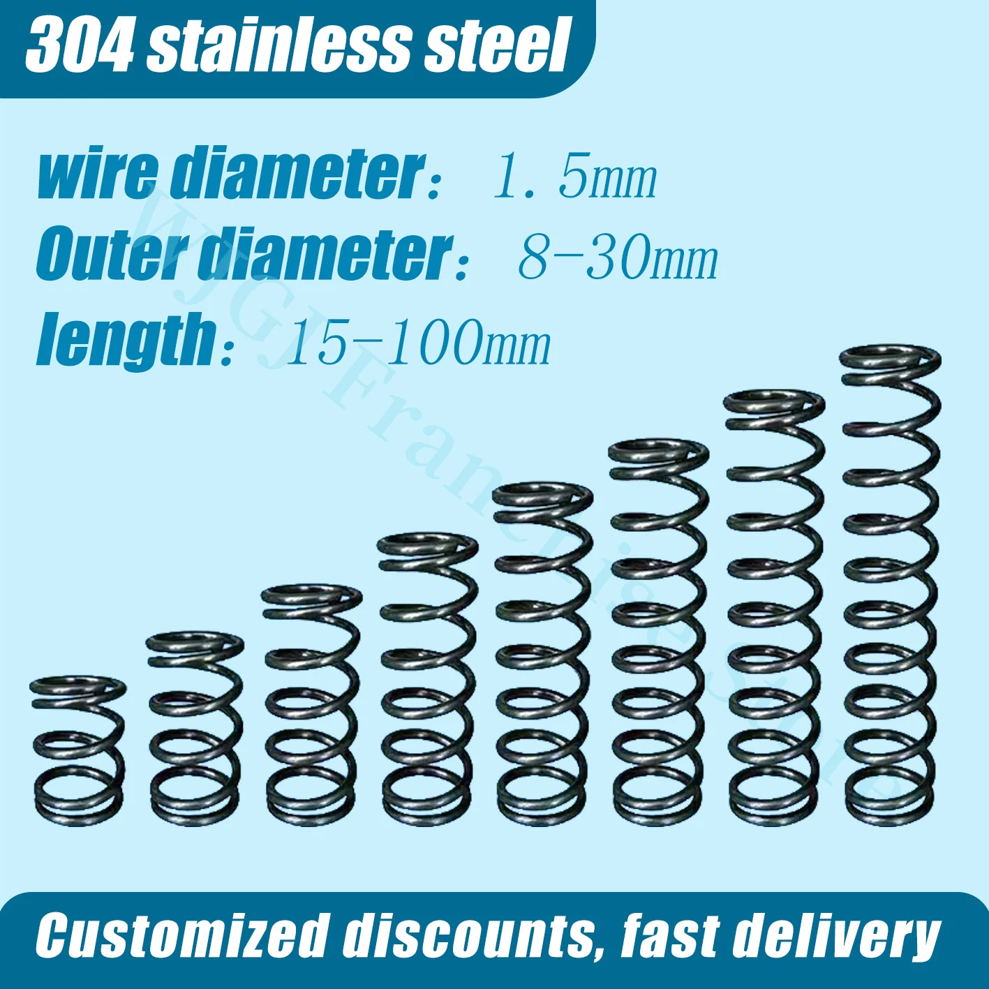 Spring Compression Springs Wire 1.5mm Return Spring External Diameter 8