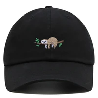 Sloth Baseball Cap  Embroidered  Animal Association Dad Hat  Cartoon Cute  Woman Summer Cotton Sun Hat Man Trucker Hats 2