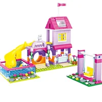 Frozen Princess Ice Castle Set Building Blocks Model Brick Mini Figure Kid Girl Gifts Toy Garden Compatible With Lego 2