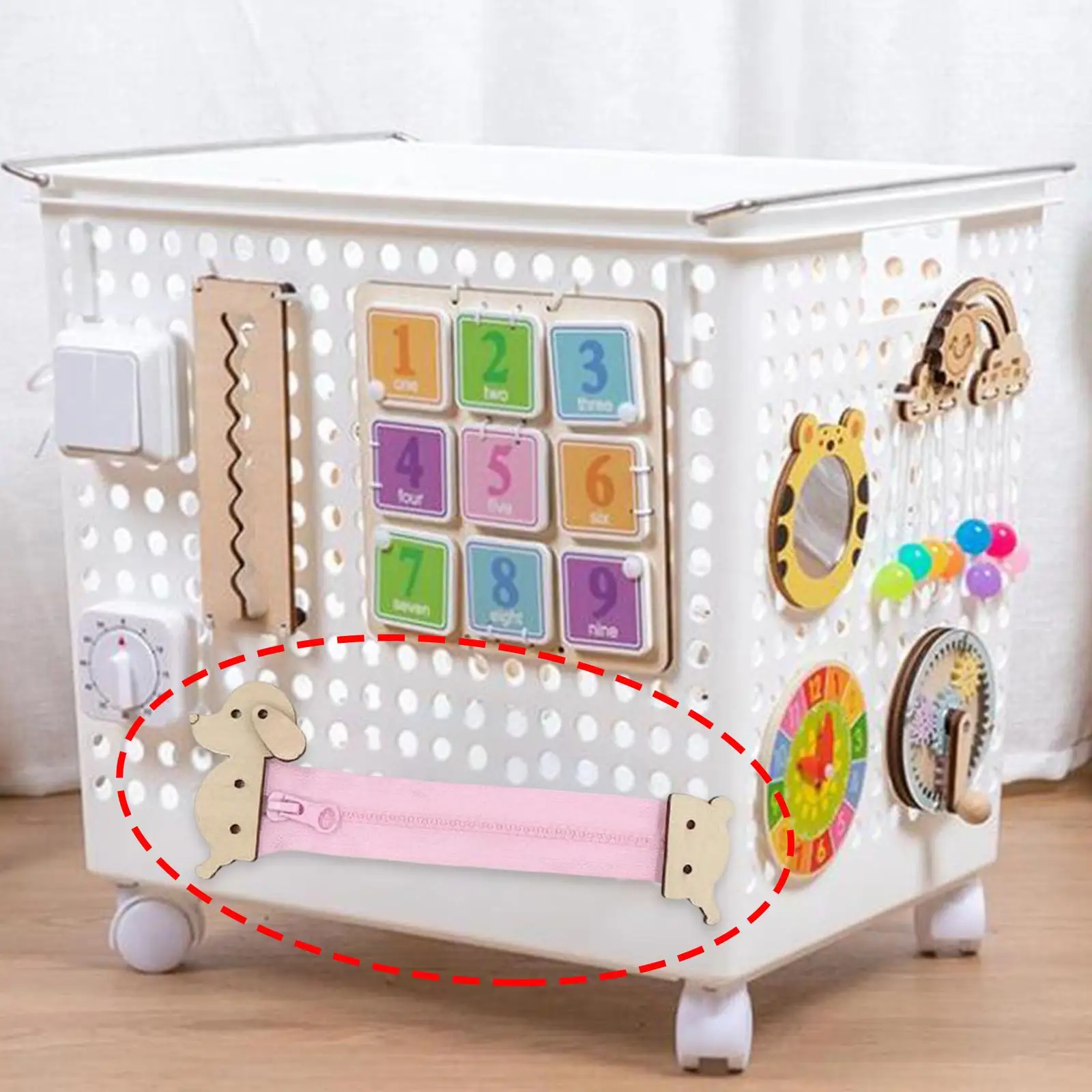 Montessori Busy Board Material Activity Sensory Board Parts Developmental Teaching Material Early Educational Toys for Toddler