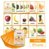 26 Categories Kids Cards Fruits Animal Learn English Word FlashCards Children Homeschool Supplies Educational Toys Montessori 1