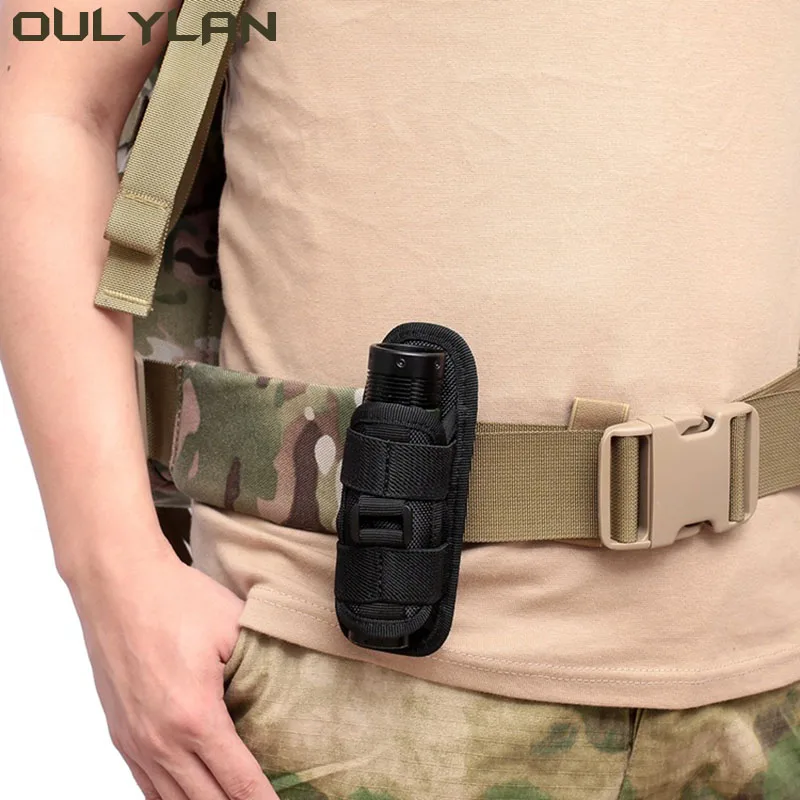 

Oulylan Universal Flashlight Waist Cover Accessories Tactical Sports Flashlight Cover Multi Functional 360 Degree Rotating