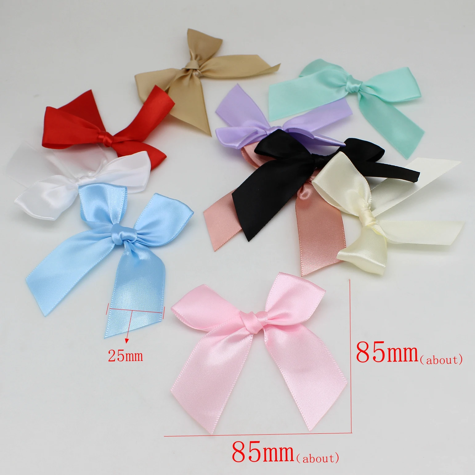 50 Lazos De Satén Para Decoración De Bodas, Día De San Valentín, Baby Shower, Navidad, Decoración
