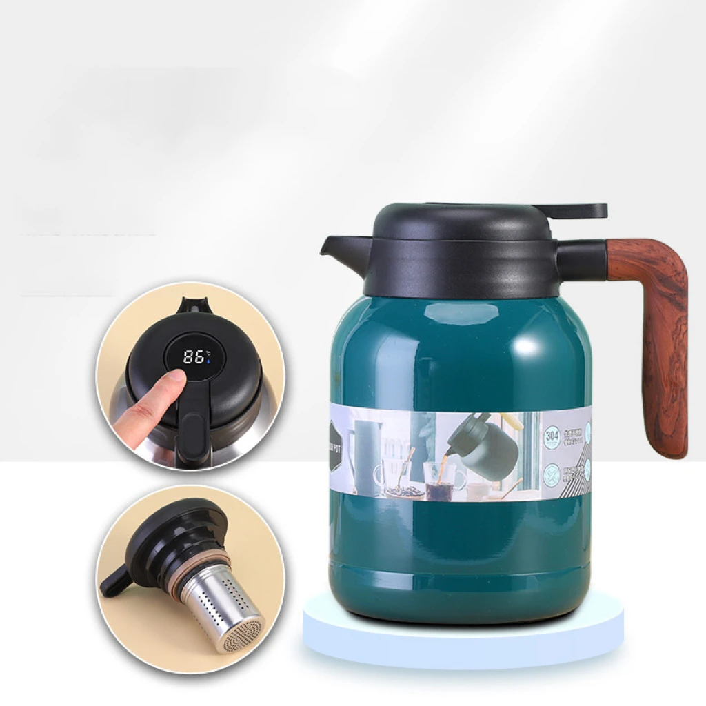 Stainless Steel Thermos Flask Insulated Vacuum Jug Tea Coffee Hot Drink 1L  / 2L