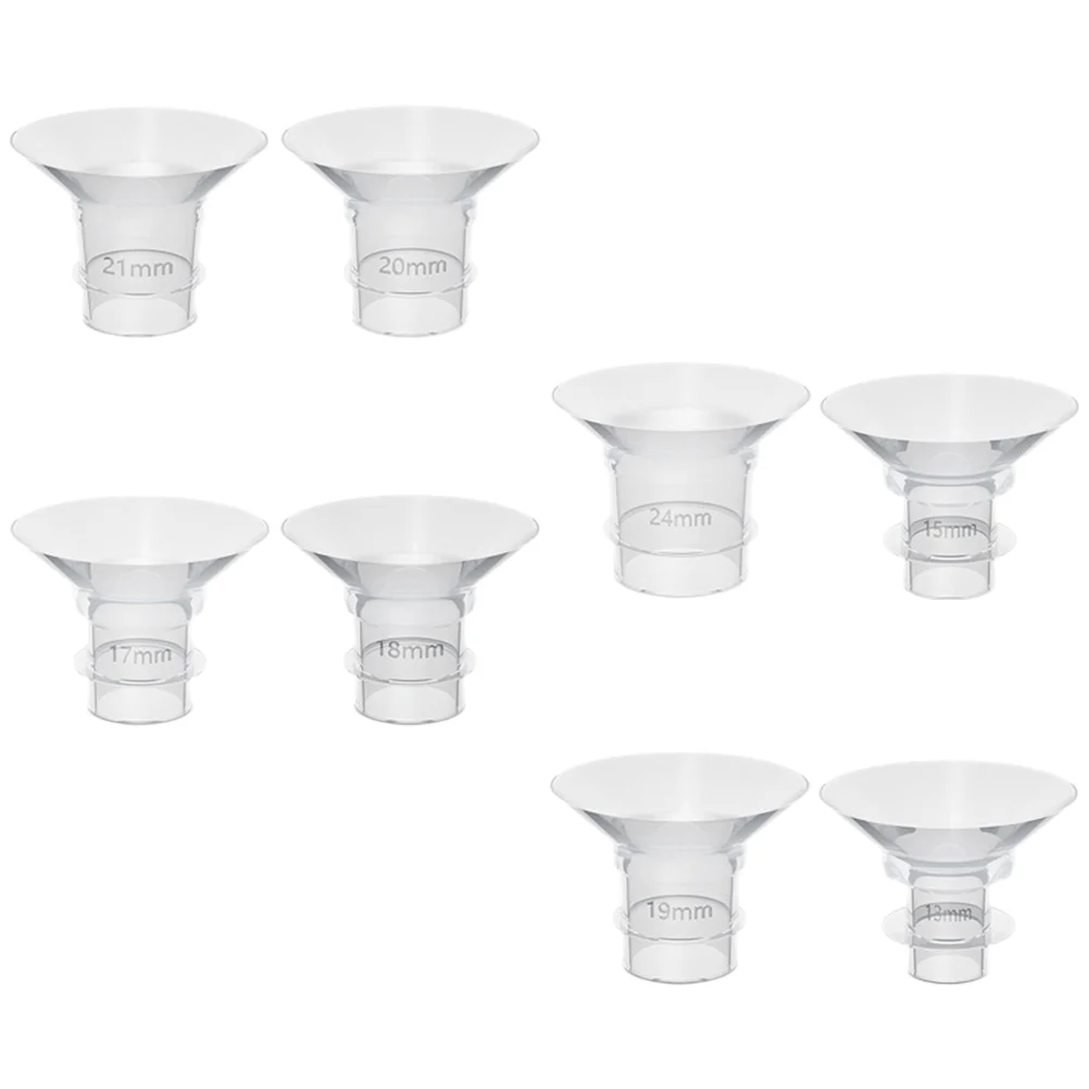 

8 Pcs Breast Pump Converter Hands Free Parts Replace Silica Gel Mom Cozy Flange Inserts