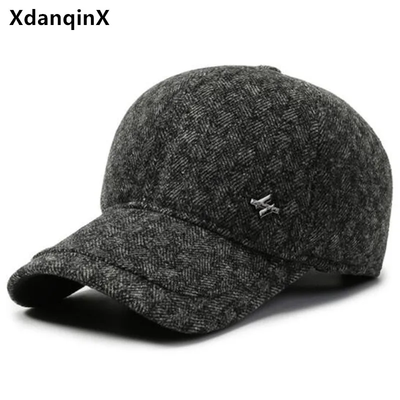 

2022 New Winter Warm Caps For Men Fleece Thickening Baseball Cap Earmuffs Hats Trucker Hat Snapback Cap Cold Proof Sports Cap