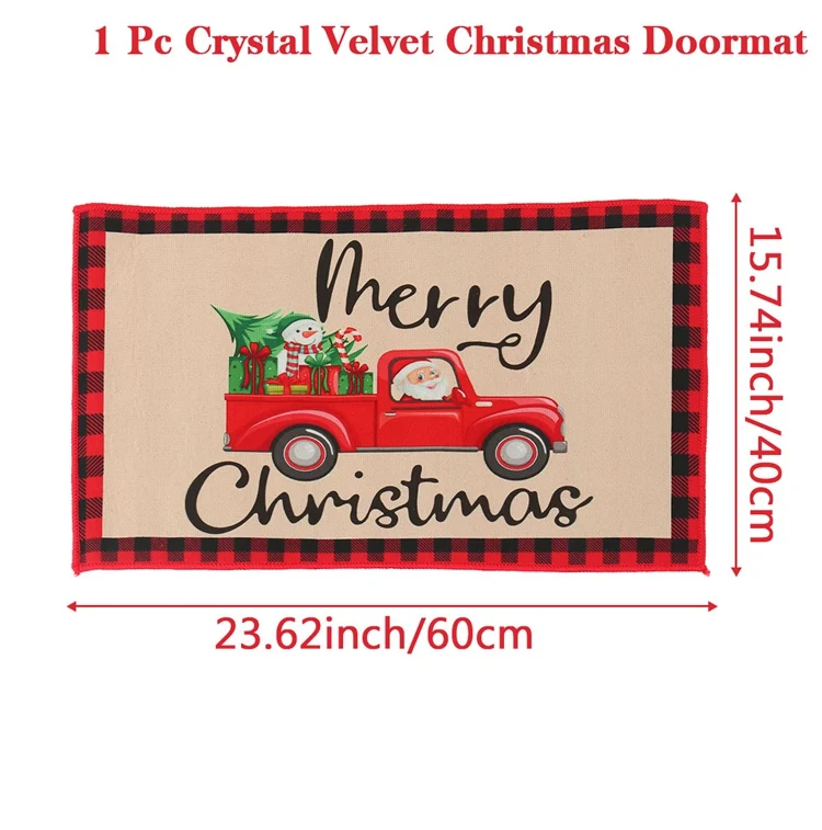 thumbnail image 1 of Christmas Door Mat Santa Claus Carpet Marry Christmas Decorations For Home 2024 Xmas Ornament Navidad Natal Gifts New Year 2025, 1 of 5