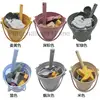 Silicone Toys Set Collapsible Sand Toys Travel Sand Box Toys Sand Bucket Shovel and3D Marine Theme Molds for Summer Outdoor Toys 6