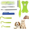 Dog Tick Remover Kit Easy Use Flea Remover Hook Tweezer For Dogs Tick Clamp Pets Cat Dog Miates Flea Extractor Accessories