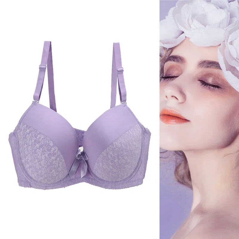 

New Sexy Bras for Big Lingerie Women Wire Free Soft Full DEF Cup Super Push Up Intimates Ladies Underwear