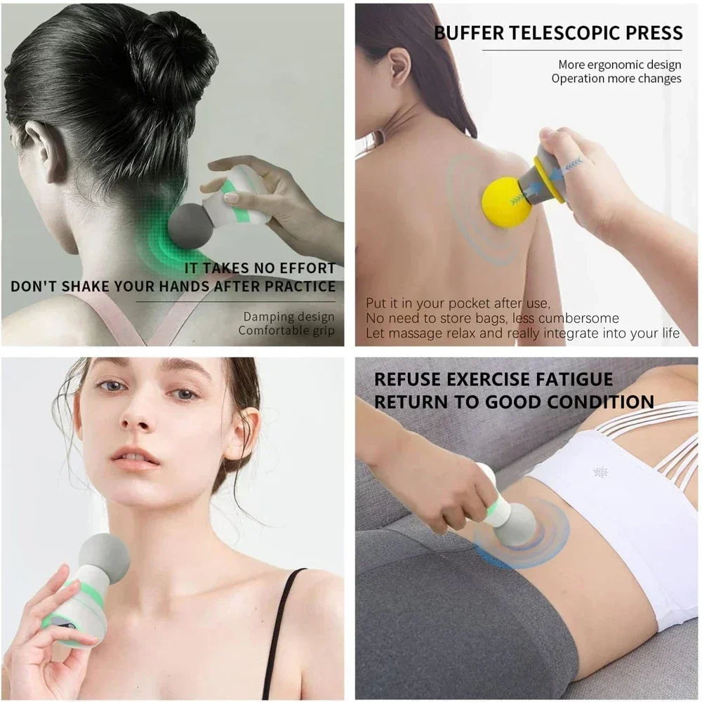 Handheld Muscle Massager Mini Massage Gun with 6 Adjustment Modes for Neck Shoulder and Back Massage to Relax the Body Massager