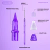 MAMBA LOONG 10PCS Tattoo Needle Cartridges Round Linder 0.30MM/0.35MM Disposable Sterilized Membrane Safety Tattoo Needles 2