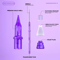 MAMBA LOONG 10PCS Tattoo Needle Cartridges Round Linder 0.30MM/0.35MM Disposable Sterilized Membrane Safety Tattoo Needles 2