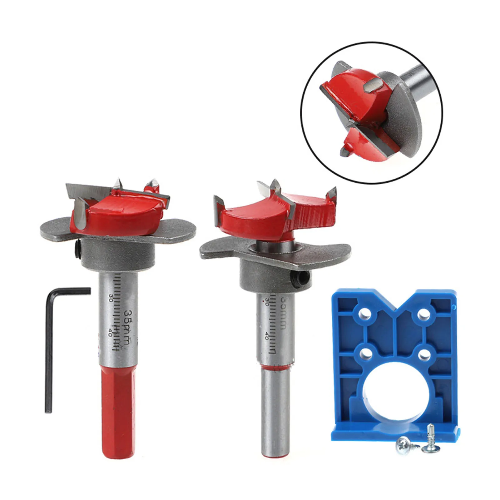 Hinge Drilling Jig Kit 35mm Hinge Hole Drilling Locator Woodworking