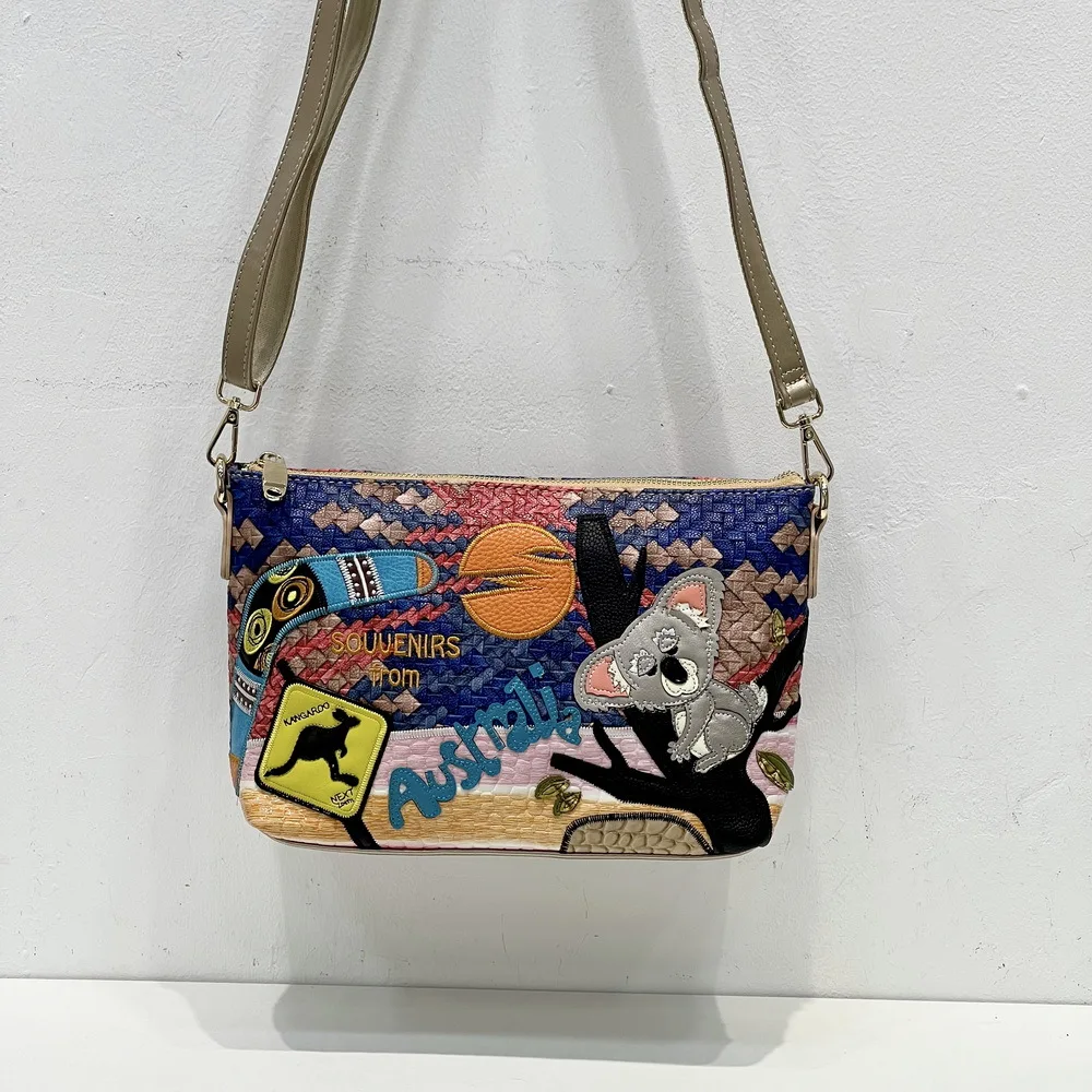 

Women's Luxury Designer Messenger Bag Square Casual Handbag Embroidered Cartoon Pattern Designer Bag Shoulder Bag Handbag
