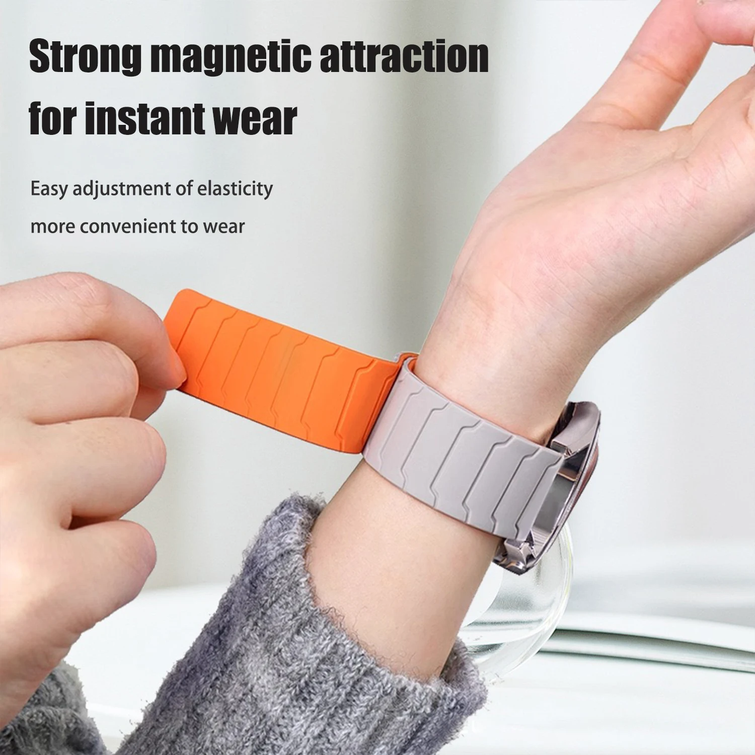 Magnetic Silicone Loop Strap Bracelet