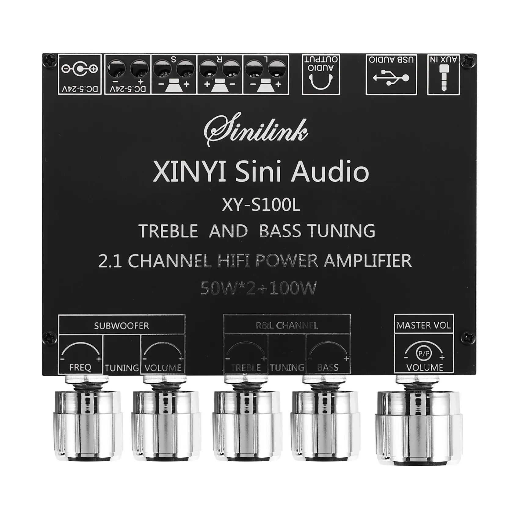 

Bluetooth 5,0 2,1 канал мощность аудио стерео сабвуфер усилитель платы 50 Вт x2 + 100 Вт динамик AMP XY-S100L