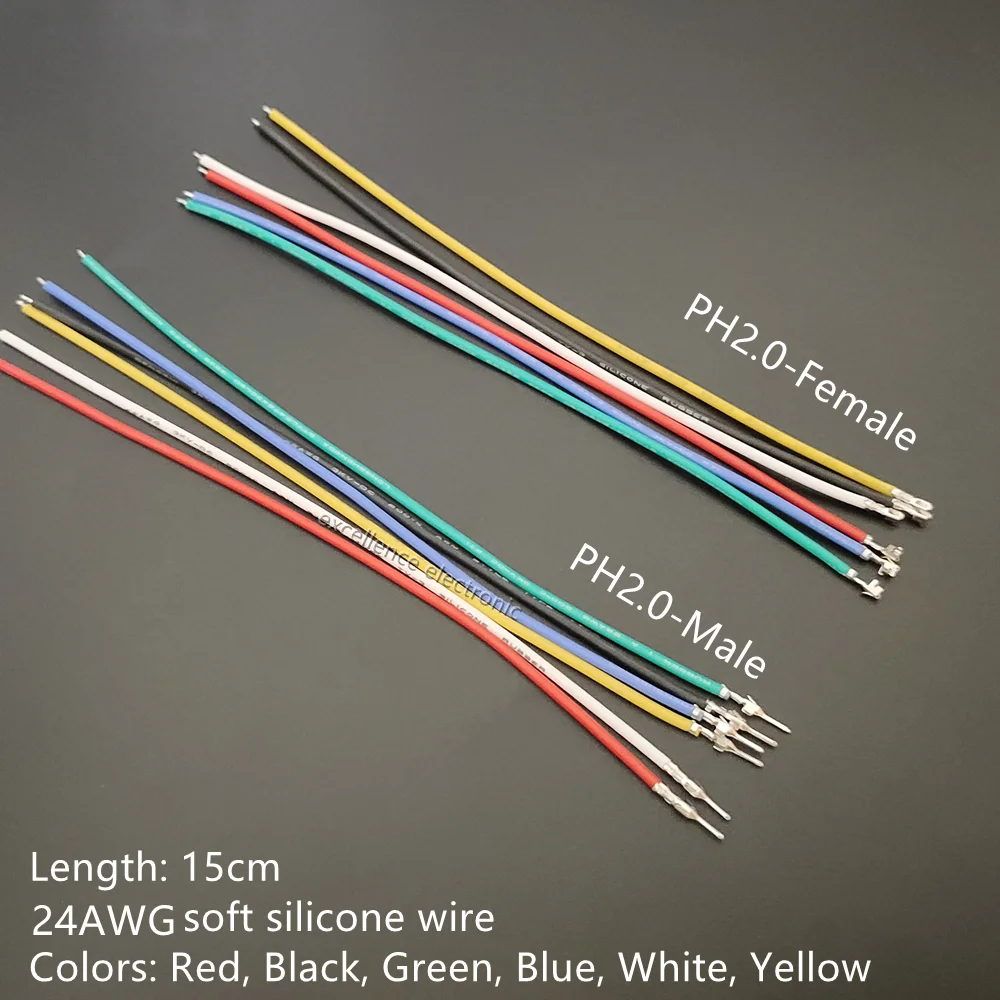 JST PH 남녀공용 커넥터, 사전 크림프 24AWG 실리콘 케이블 키트, JJRC H36 블레이드 인덕트릭스, 소형 Whoop Arduino, 2.0mm